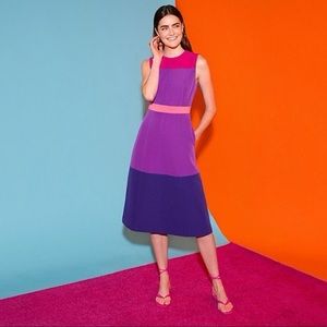 1960s Mod-Inspired Color-Blocked Dress